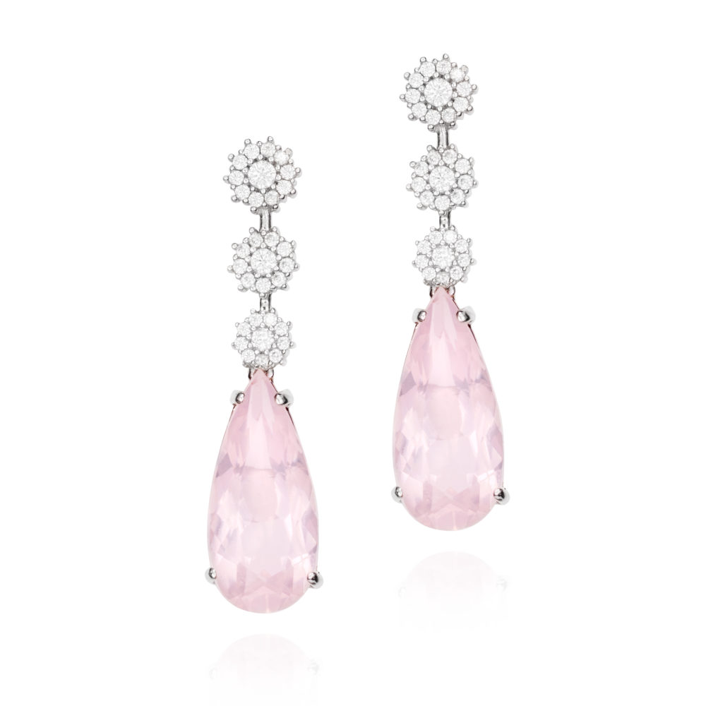 Pendientes Criollos De Oro Rosa 18k Con Circonitas - Lujo Para Mujer, 20mm, Redondos, Sin Níquel