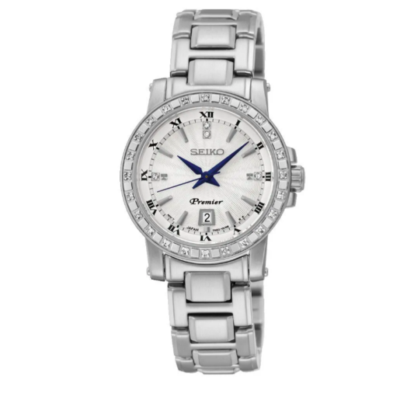 SEIKO Reloj Mujer SXDG57P1 Premier Cuarzo 24 Diamantes MOP