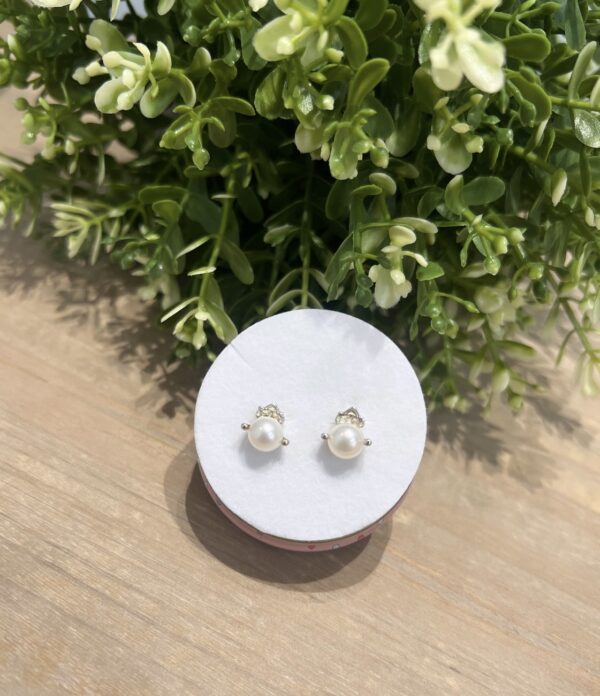 Pendientes Plata Fallera con perla cultivada