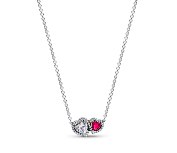 PANDORA Collar Halo Corazones  393632C01-45