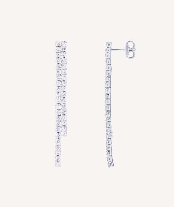 PENDIENTES BONNIE DOBLE TIRA CON CIRCONITAS