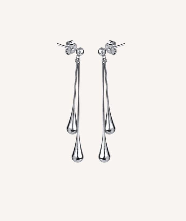 Pendientes Largos Plata con gota