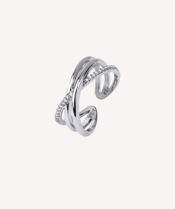 Anillo tiras con Circonitas