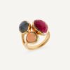 Anillo Roseta con piedras naturales multicolor - Imagen 4