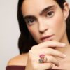 Anillo Roseta con piedras naturales multicolor - Imagen 2