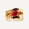 Anillo Salada con Ágata roja Ajustable - Imagen 3