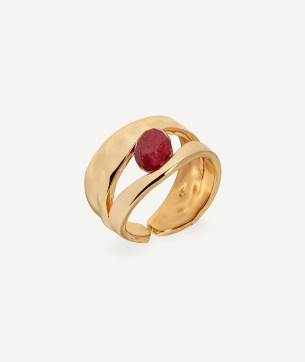 Anillo Salada con Ágata roja Ajustable