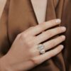 Anillo Ajustable Salina Baño de Plata - Imagen 4