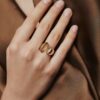 Anillo  Baño de oro Salina Ajustable - Imagen 5