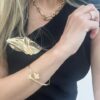 Brazalete de Oro 18kts con Flor de Lis - Imagen 2