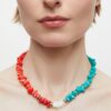 Collar con piedras naturales combinadas Illeta multicolor - Imagen 4