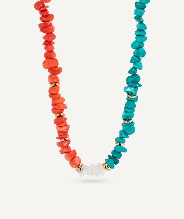 Collar con piedras naturales combinadas Illeta multicolor