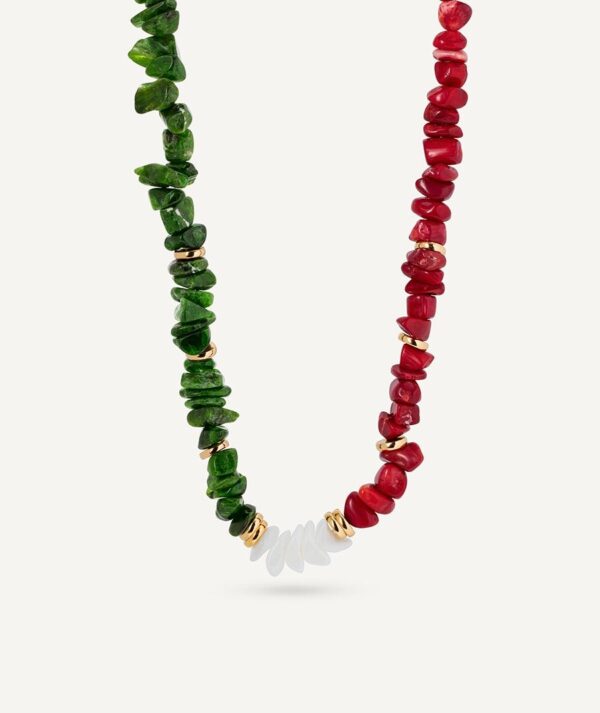 Collar con piedras naturales combinadas Salada multicolor