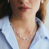 Collar eslabones plateado - Imagen 3