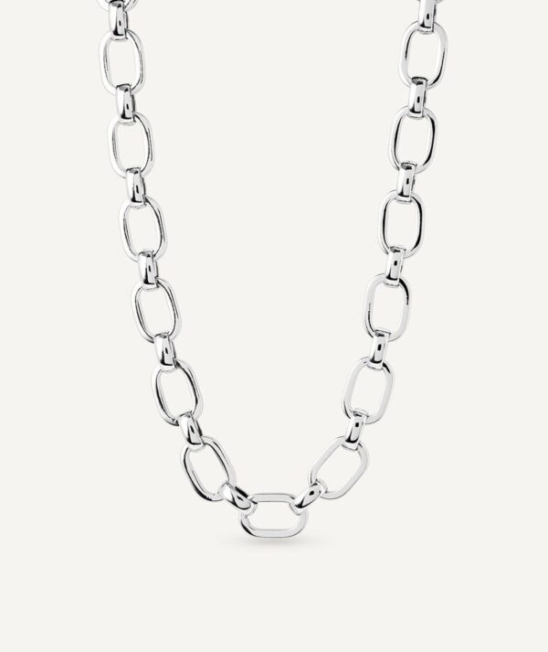 Collar eslabones plateado