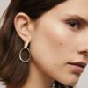 Pendientes Hali Chapados Oro 18 Kts - Imagen 4