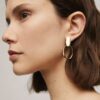 Pendientes Hali Chapados Oro 18 Kts - Imagen 3