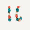 Pendientes medialuna con piedras naturales combinadas Illeta multicolor - Imagen 5