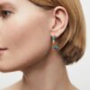 Pendientes medialuna con piedras naturales combinadas Illeta multicolor - Imagen 3