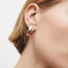 Pendientes medialuna Salada con Ágata roja - Imagen 5