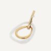 Pendientes Reflexe chapado Oro 18 Kt acetato blanco - Imagen 2
