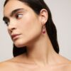 Pendientes Roseta con piedras naturales multicolor - Imagen 3