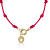 Collar Mil nudos macramé de Oro cruz y perlas - Imagen 3