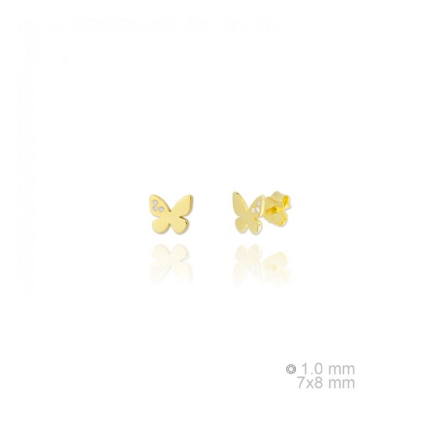 Pendientes  Mariposa de Plata de Ley