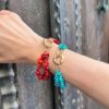 Pulsera dorada con Turquesas - Imagen 2