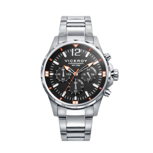 Reloj viceroy Heat Hombre Plateado y Negro Cronógrafo 401245-55