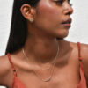 Collar de Plata con baño de Oro y piedras de colores - Imagen 2