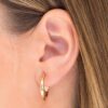 Pendientes Aro media caña 22X3mm - Imagen 2