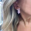 Pendientes Plata con circonitas y rubíes - Imagen 2