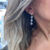 Pendientes Plata con Piedras azules y circonitas - Imagen 2
