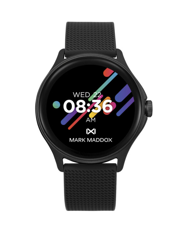 Reloj Smart de policarbonato con correa de silicona negro