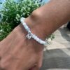 Pulsera Piedras naturales con Inicial circonitas Plata - Imagen 2