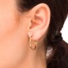 Pendientes Aro media caña 25X2mm - Imagen 2