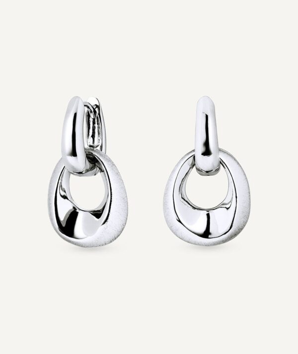 Pendientes aros entrelazados textura Dual