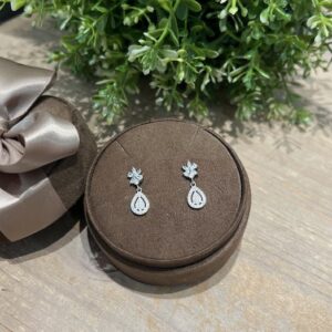 Pendientes Novia en Plata con Circonitas