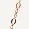Pulsera eslabones Caramel con Acetato y Resína marrón - Imagen 2
