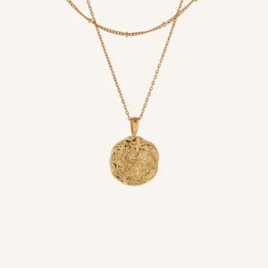 Colgante Macar colección Esenciales Chapado Oro 18 Kt doble cadena