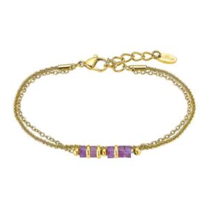 Pulsera Lotus Style Cadenas Acero Baño Oro LS2561-2/2