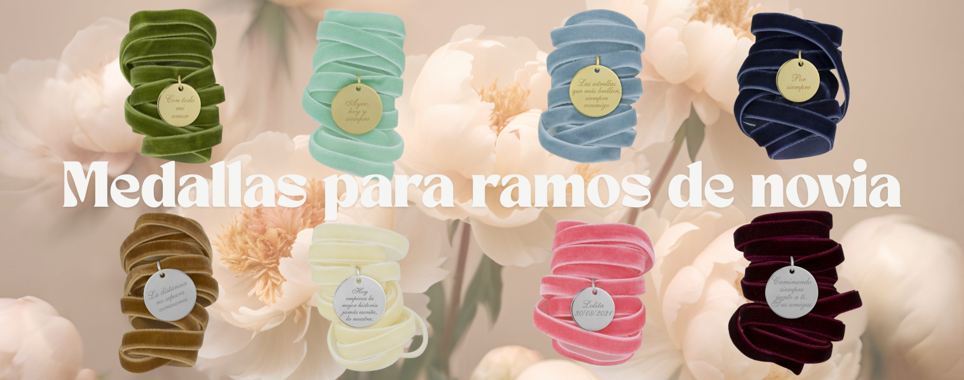 Medallas para ramos de novia