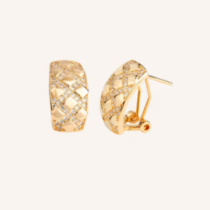 Pendientes dorados con circonitas