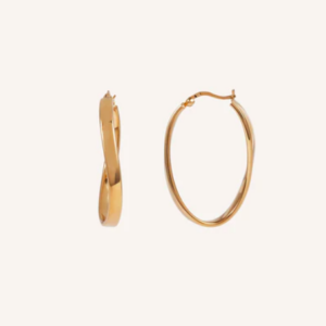 PENDIENTES MELISSA ARO OVALADO ONDULADO