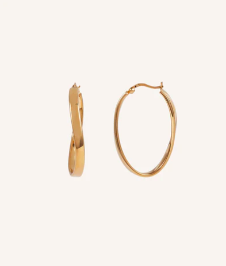 PENDIENTES MELISSA ARO OVALADO ONDULADO