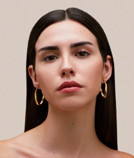 PENDIENTES MELISSA ARO OVALADO ONDULADO - Imagen 2