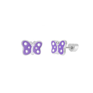 Pendientes Marea Nińa Plata D04001/AE Mariposa Morada