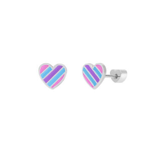Pendientes Marea Nińa Plata D04001/AR Corazón Multicolor