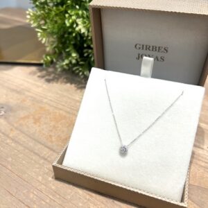 Gargantilla Oro Blanco con Diamantes talla brillante